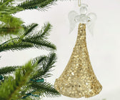 Crystal Angel with Golden Glitter - Set of 4 - ironyhome