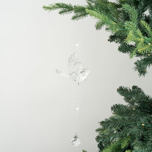 Crystal Chickadee Ornament with Glitter - Set of 6 - ironyhome