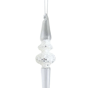Crystal Finial Festive Ornament - Set of 6 - ironyhome