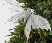 Crystal Ice Butterfly Clip-on Ornament - Set of 2 - ironyhome
