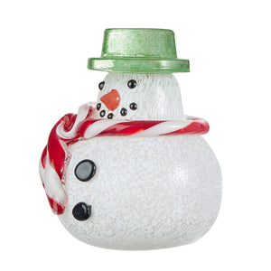 Crystal Snowman Table Top with Green Hat - ironyhome