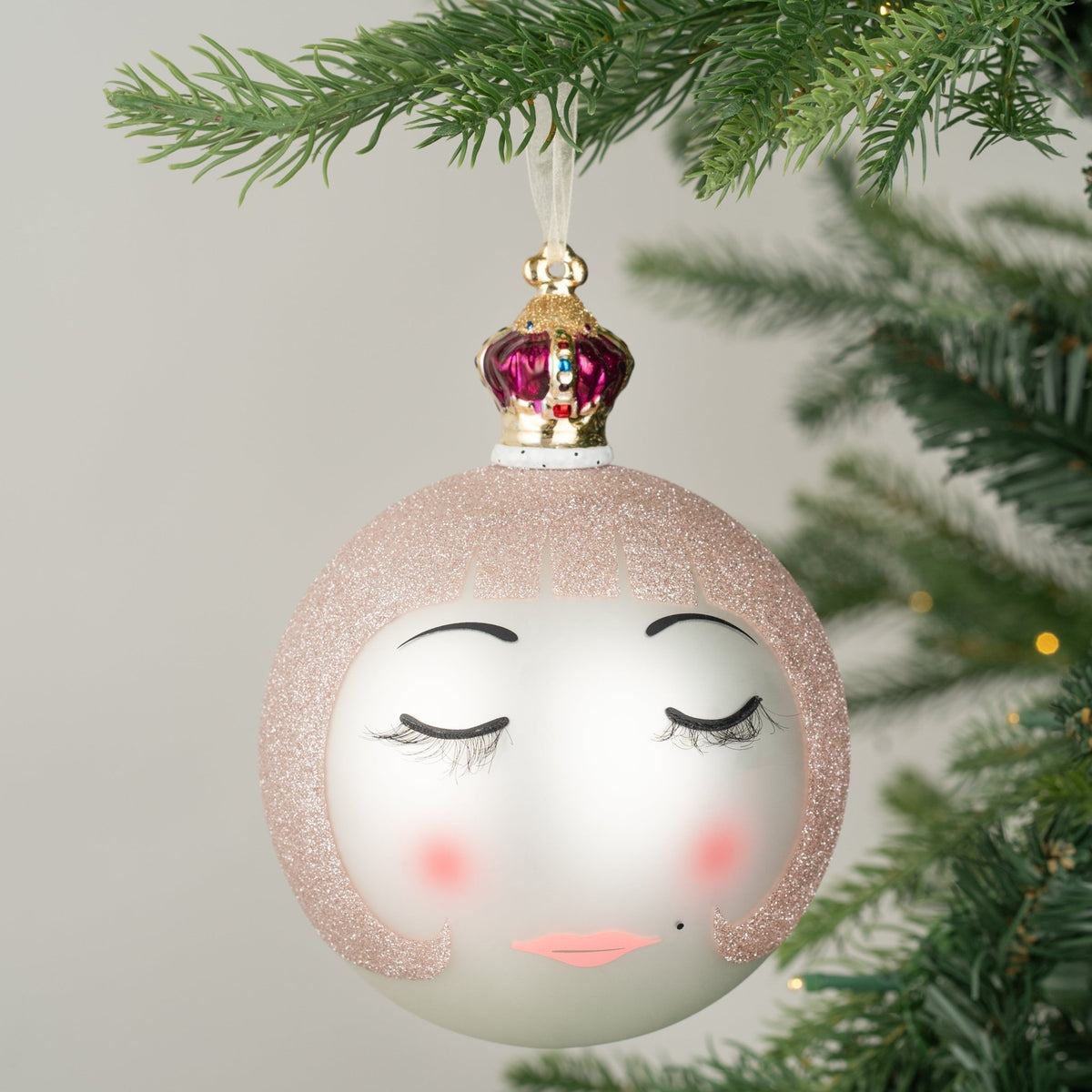 Doll with Crown Figurine Christmas Ornament