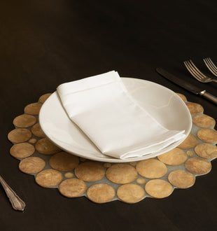 Dotted Gold Capiz Placemat - Set of 4 - ironyhome