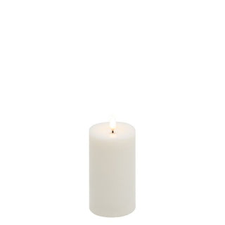 Eledea Medium Pillar Candle Off White - ironyhome