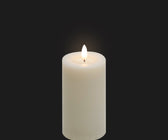 Eledea Medium Pillar Candle Off White - ironyhome