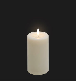 Eledea Medium Pillar Candle Off White - ironyhome
