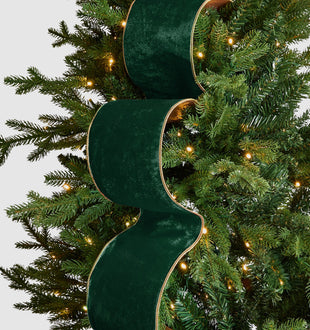 Emerald Green & Gold Christmas Ribbon irony home