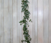 Eucalyptus Round Garland in Green with Glitter - ironyhome