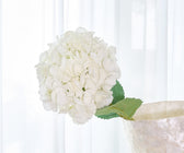 Faux White Hydrangea with Leaves - Set of 4 - ironyhome