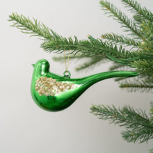 Festive Bird ornament with Glitter - Set of 6 - ironyhome