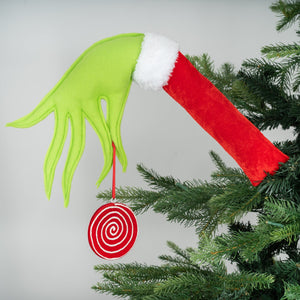 Festive Elf Hand Tree Pick with Red Candy