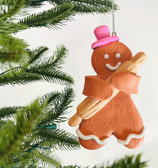 Festive Gingerbread Chef Ornament - Set of 6 - ironyhome