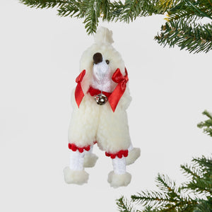 Festive Poodle Dog Figurine