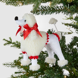 Festive Poodle Dog Figurine