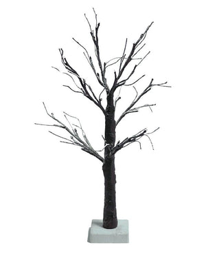 Flocked Brown LED Tree Table Top