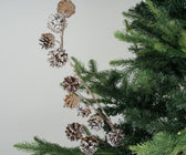 Flocked Pinecones Christmas Tree Pick - Set of 6 - ironyhome