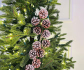 Flocked Pinecones Christmas Tree Pick - Set of 6 - ironyhome