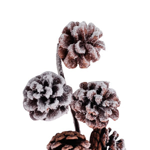 Flocked Pinecones Christmas Tree Pick