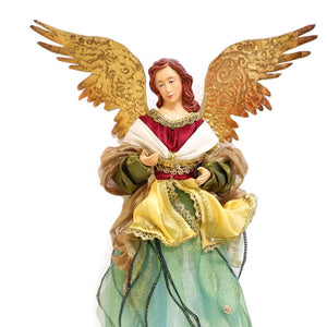 Gilda Flying Angel Ornament - Teal Green