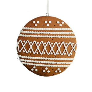 Ginger Cookie Ornament (stripped pattern) - Set of 6 - ironyhome