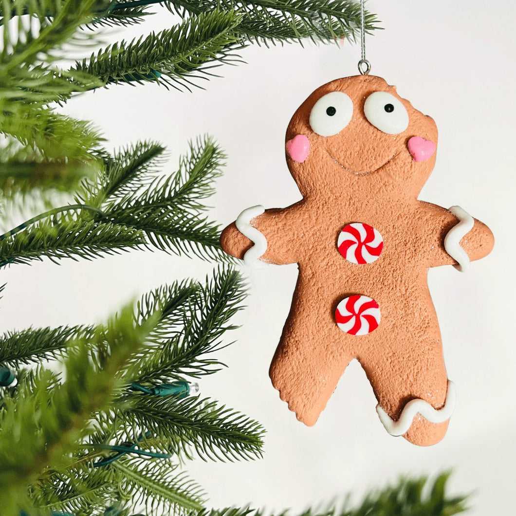 Gingerbread Boy Ornament - Set of 6 - ironyhome