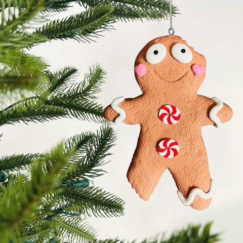 Gingerbread Boy Ornament - Set of 6 - ironyhome