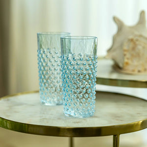 Glacier Blue Hand-blown Glass - Set of 2