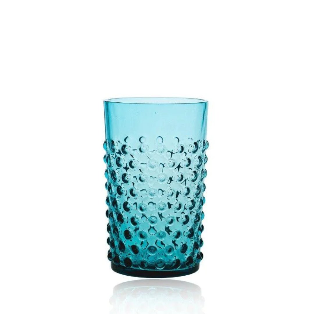 Glacier Blue Hand-blown Glass - Set of 2