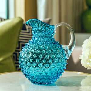 Glacier Blue Hand-blown Water Jug