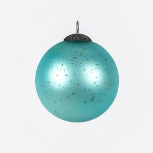 Glass Bauble Ornament Tiffany Blue - Set of 4 - ironyhome