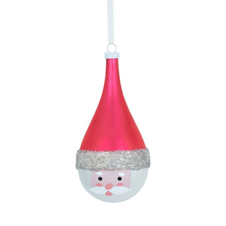 Glass Drop Santa Ornament - ironyhome