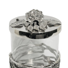 Glass Jar With Antique Rose Detailing - ironyhome