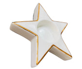 Glazed Porcelain Star Candle Holder - Set of 4 - ironyhome