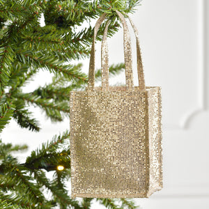 Glitter Light Gold Bag Ornament - Set of 4 - ironyhome