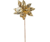 Gold Holly Flower Pick - Set of 6 - ironyhome