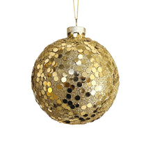 Gold Sequin Ball Ornament - Set of 4 - ironyhome