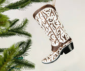 Gold & White Boot Ornament - Set of 6 - ironyhome