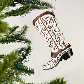 Gold & White Boot Ornament - Set of 6 - ironyhome