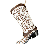 Gold & White Boot Ornament - Set of 6 - ironyhome