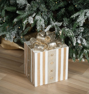 Gold & White Festive Gift Box - ironyhome