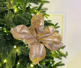 Golden Flower Christmas Tree Pick- Set of 6 - ironyhome