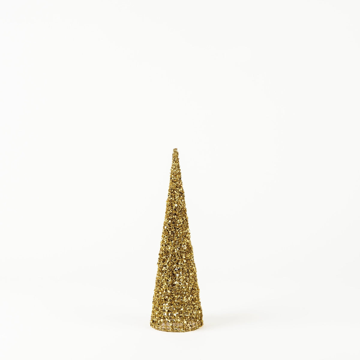 Golden Glitter Cone Tree Table Top