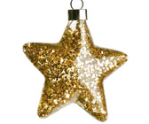 Golden Glitter Gilded Star Ornament - Set of 6 - ironyhome