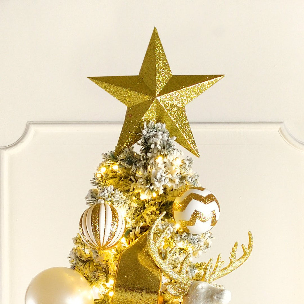 Golden Glitter Star Christmas Tree Topper - ironyhome