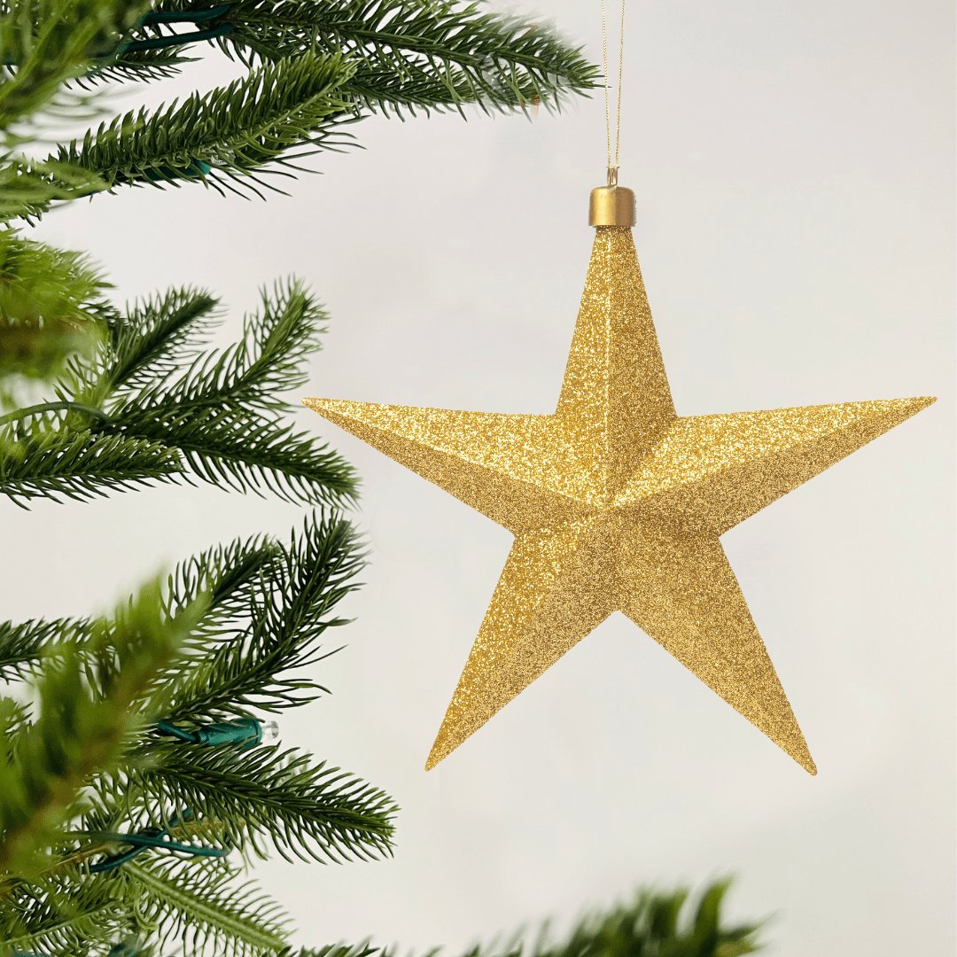 Golden Glitter Star Ornament