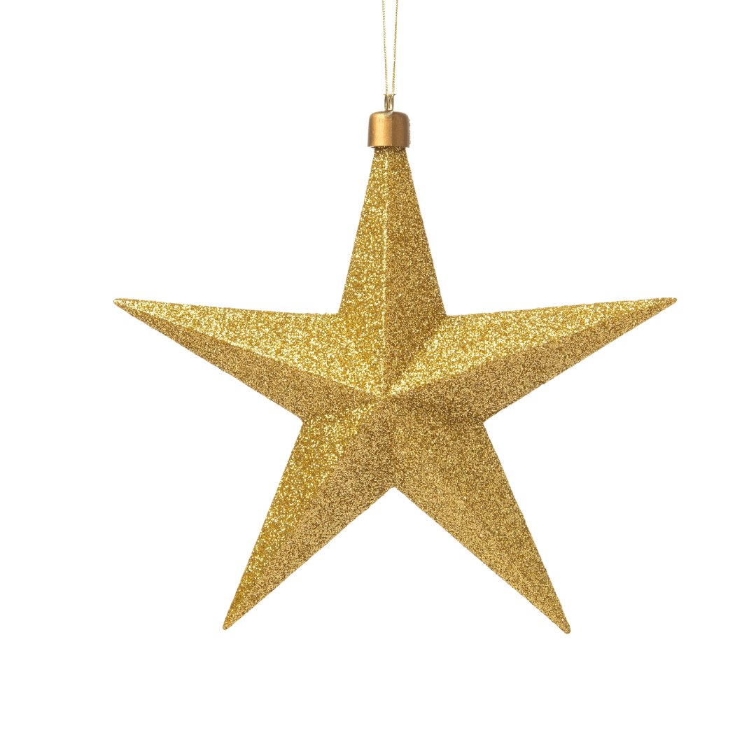 Golden Glitter Star Ornament