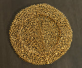 Golden Seafan Charger - Set of 4 - ironyhome