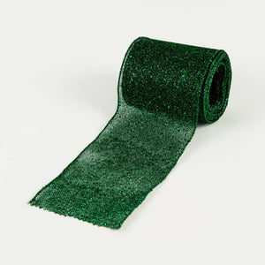 Green Glitter Polyester Ribbon - ironyhome