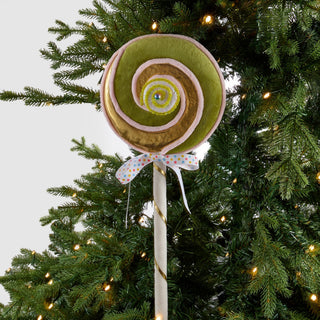Green & Gold Pastel Lollipop Ornament - Set of 4 - ironyhome