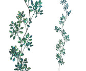 Green Leaves Garland with Glitter and Sequins - Set of 4 - ironyhome